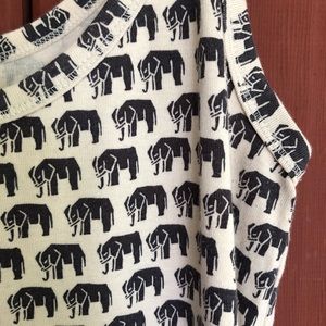 Banana Republic elephant print cotton tank top